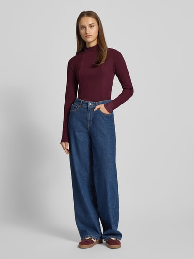 G-Star Raw Bluzka z długim rękawem ze stójką Bordowy 1