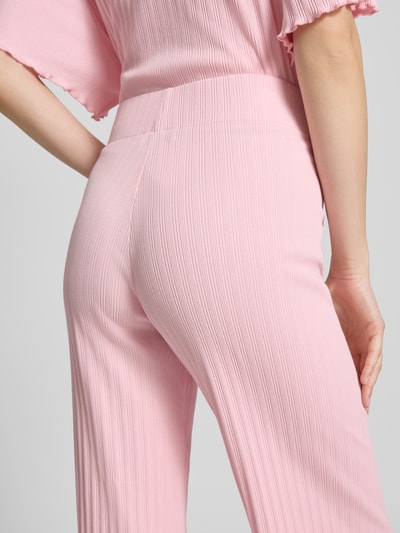 OH APRIL Flared Stoffhose mit elastischem Bund Modell 'Eira' Hellrosa 3