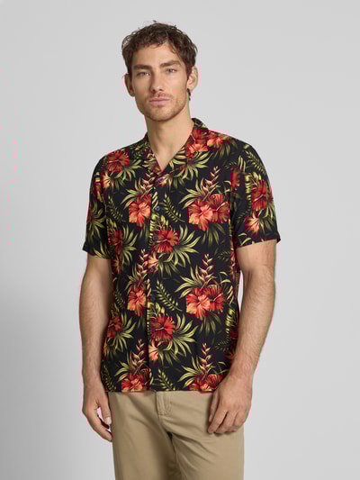 Jake*s Koszula biznesowa o kroju slim fit z listwą guzikową Czerwony 4