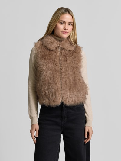 OPUS Weste mit Webpelzoptik Modell 'Wafury' Camel 4