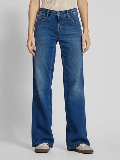 Cambio Wide leg jeans in 5-pocketmodel, model 'TESS' Blauw - 4