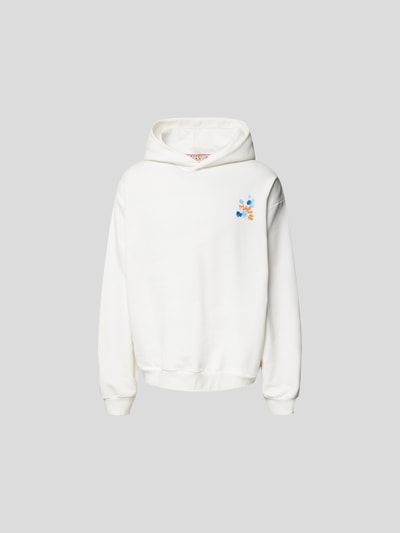 Marni Oversized Hoodie mit Label-Print Weiss 2