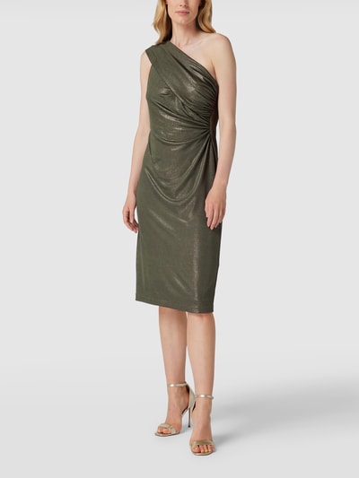 Lauren Ralph Lauren Cocktailkleid in schimmerndem Design Modell 'Arethusa' Oliv 1