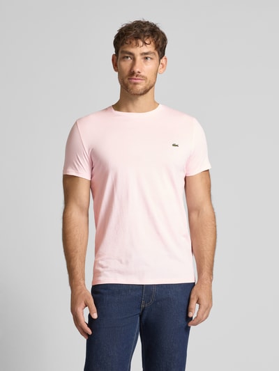 Lacoste Regular fit T-shirt van puur katoen, model 'SUPIMA' Roze - 4