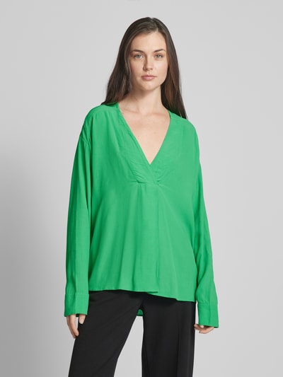 Esprit Blouse van viscose met V-hals Appeltjesgroen - 4