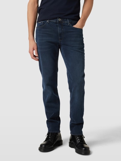 Brax Straight Fit Jeans mit 5-Pocket-Design Modell 'Cadiz' Blau Melange 4