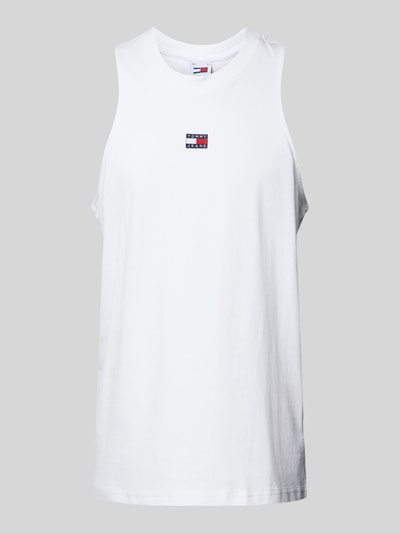 Tommy Jeans Tanktop mit Label-Badge Weiss 2