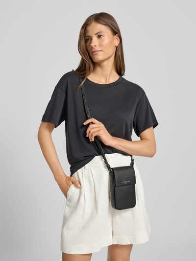 LIEBESKIND BERLIN Handytasche aus Leder mit verstellbarem Schulterriemen Black 1