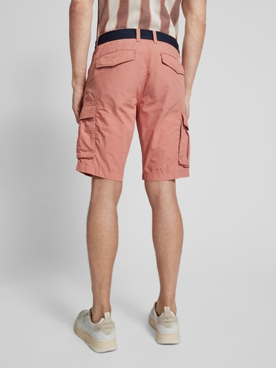 Petrol Regular Fit Cargoshorts mit Gürtel Rot 5