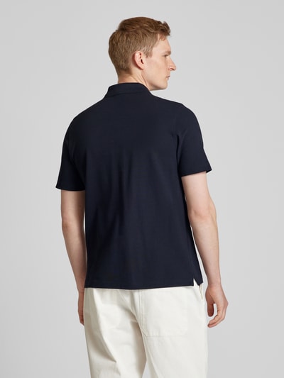 MAERZ Muenchen Regular Fit Poloshirt mit kurzer Reißverschlussleiste Marine 5