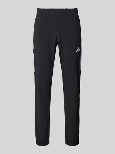 adidas Training Slim fit trainingsbroek met logoprint, model 'Tech' Zwart - 2