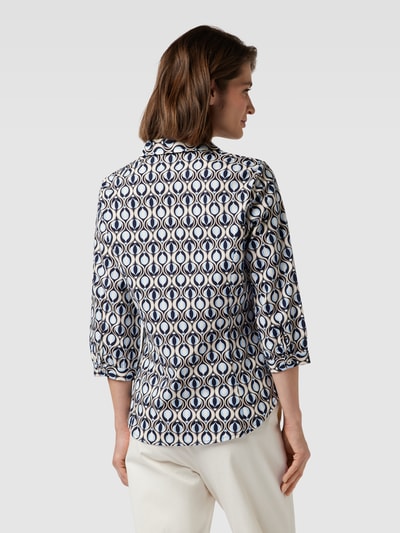 More & More Overhemdblouse met all-over motief Lichtblauw - 5