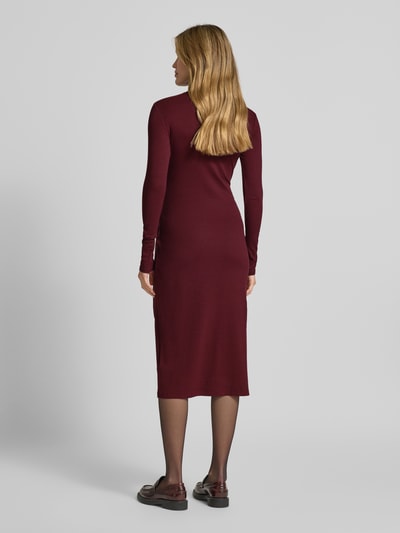 Lauren Ralph Lauren Midi-jurk met col, model 'VAUREEN' Bordeaux - 5