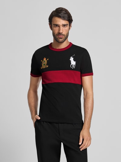 Polo Ralph Lauren T-shirt met labelstitching Zwart - 4
