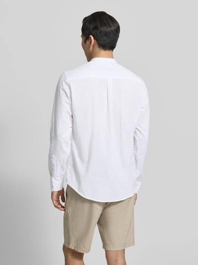 Casual Friday slim fit vrijetijdsoverhemd met opstaande kraag model 'Anton' Wit - 5