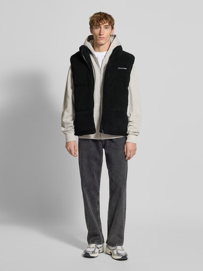 Pegador Steppweste mit Stehkragen und Label-Stitching Modell 'LANDIN' Black 1