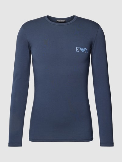 Emporio Armani Longsleeve mit Label-Print Marine 1