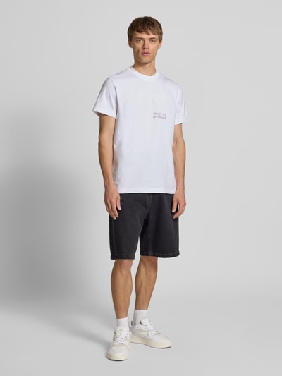 G-Star Raw T-Shirt mit Label-Print Modell 'Originals' Weiss 1