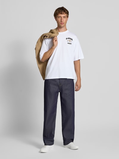 G-Star Raw Regular fit T-shirt met logoprint, model 'Running Dog' Wit - 1