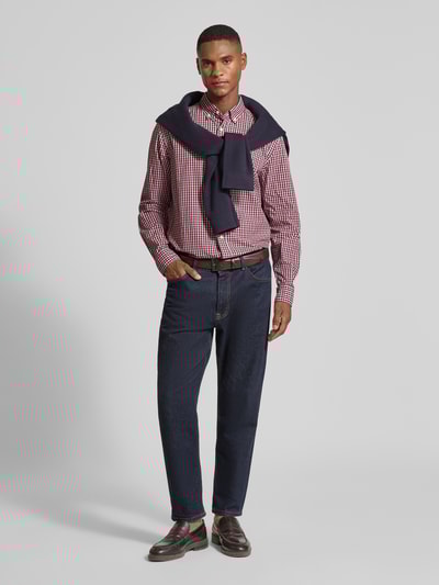 OLYMP Level Five Regular fit vrijetijdsoverhemd met button-downkraag Rood - 1