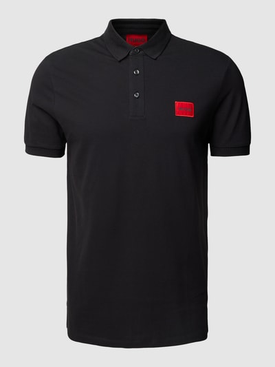 HUGO Poloshirt mit Label-Patch Modell 'Dereso' Black 2