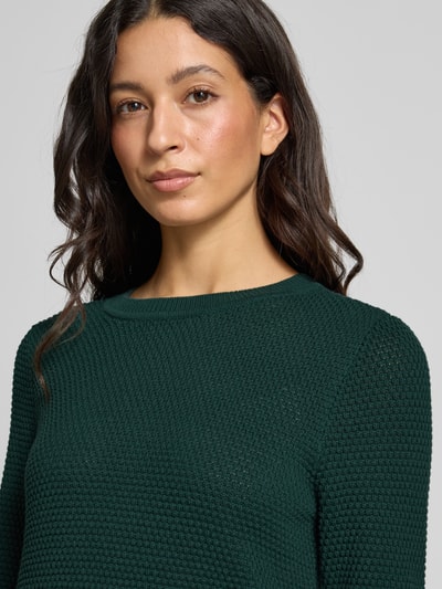 VILA Gebreide pullover met ribboorden, model 'dalo' Donkergroen - 3