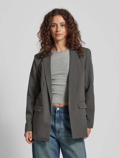 Pieces Blazer met klepzakken Antraciet - 4