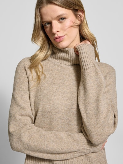 Noisy May Strickpullover mit Rollkragen Modell 'FRIVA' Sand Melange 3