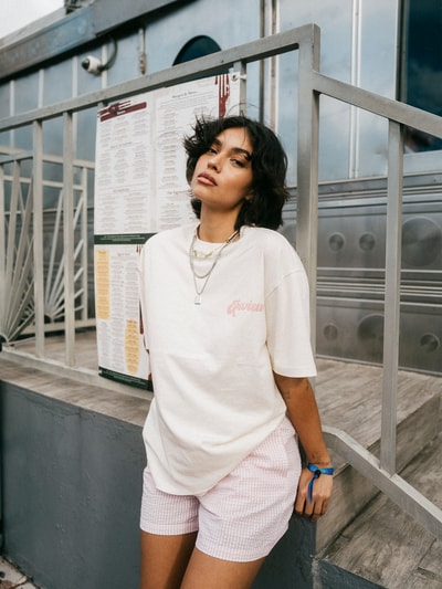 Review Shorts mit elastischem Bund Rosa 6