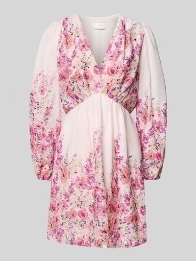 Neo Noir Minikleid mit floralem Muster Modell 'Semila' Hellrosa 2