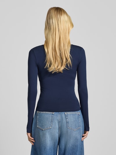 Gina Tricot Longsleeve mit geripptem Rundhalsausschnitt Marine 5