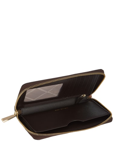 MICHAEL Michael Kors Portemonnaie mit Allover-Logo Modell 'WRISTLETS' Dunkelbraun meliert 4