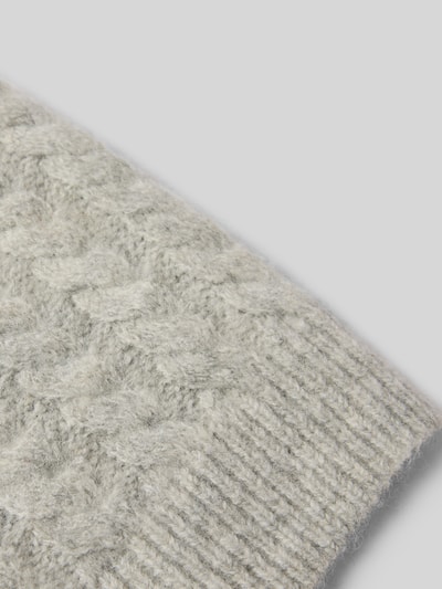 Christian Berg Woman Muts met wol in gebreide look Middengrijs gemêleerd - 2