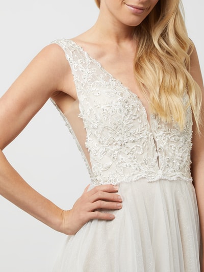 Luxuar Brautkleid mit Zierbesatz Offwhite 3