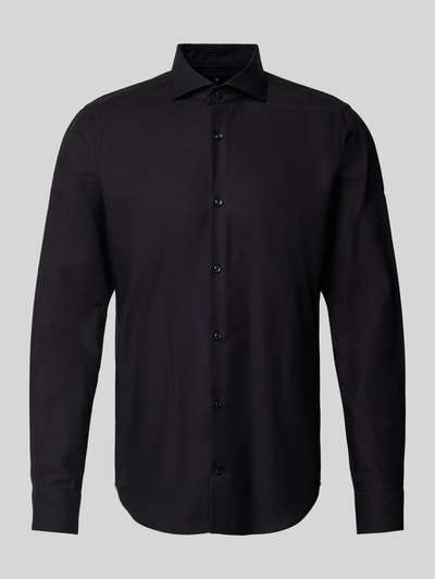 JOOP! Slim Fit Business-Hemd mit Strukturmuster Black 2