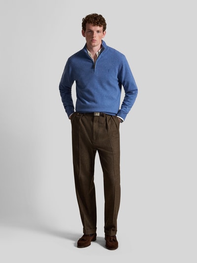 Polo Ralph Lauren Regular Fit Troyer aus reiner Wolle Jeansblau 1