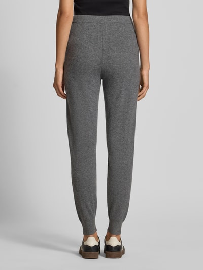 Jake*s Casual Joggingbroek van kasjmier met elastische band Donkergrijs gemêleerd - 5