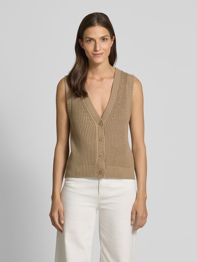 MOS MOSH Gilet met V-hals, model 'Kirby' Beige - 4