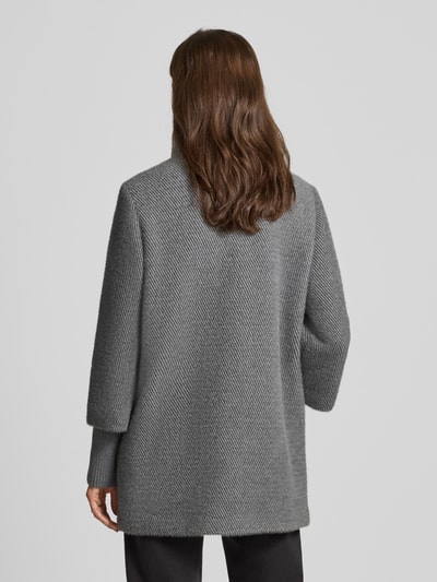 s.Oliver BLACK LABEL Regular fit lange jas met opstaande kraag Antraciet - 5