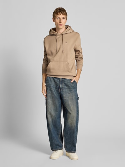 Tommy Jeans Regular Fit Hoodie aus Baumwoll-Mix Beige 1