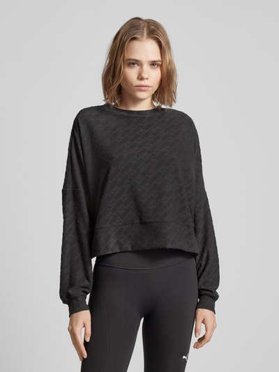 PUMA PERFORMANCE Cropped Sweatshirt mit Strukturmuster Black 4