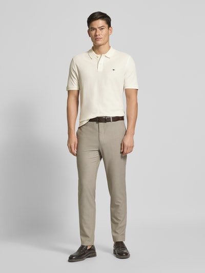 Fynch-Hatton Regular fit poloshirt met logostitching Offwhite - 1