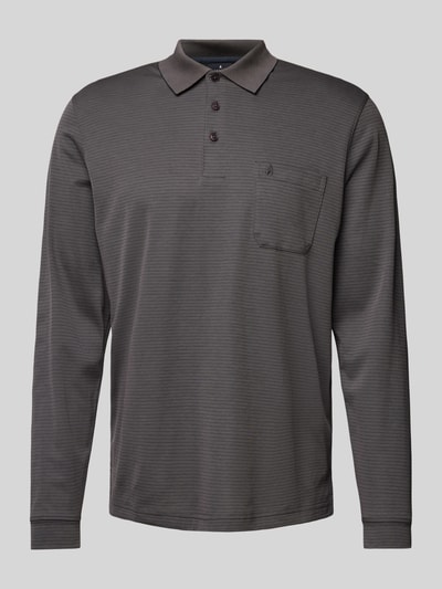 RAGMAN Regular fit poloshirt met borstzak Antraciet - 2