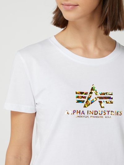 Alpha Industries T-Shirt mit Logo-Print  Weiss 3