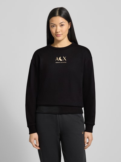 ARMANI EXCHANGE Sweatshirt met logo en ronde hals Zwart - 4