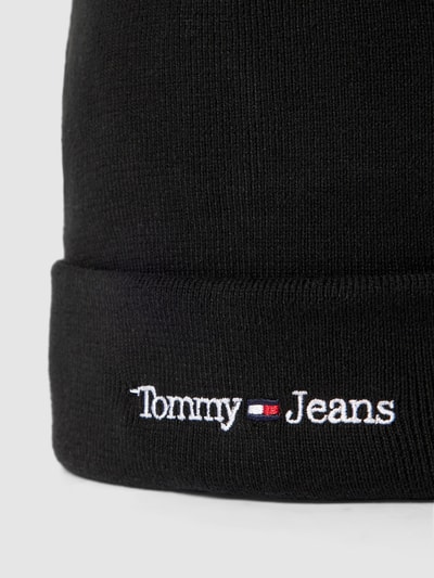 Tommy Jeans Beanie mit Label-Stitching Modell 'SPORT' Black 2