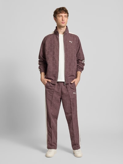 PUMA Performance Trainingsjacke mit Reißverschluss und Logo Schoko 1