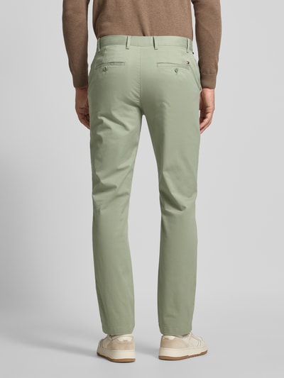 Tommy Hilfiger Straight leg chino van katoenmix, model 'DENTON' Groen - 5