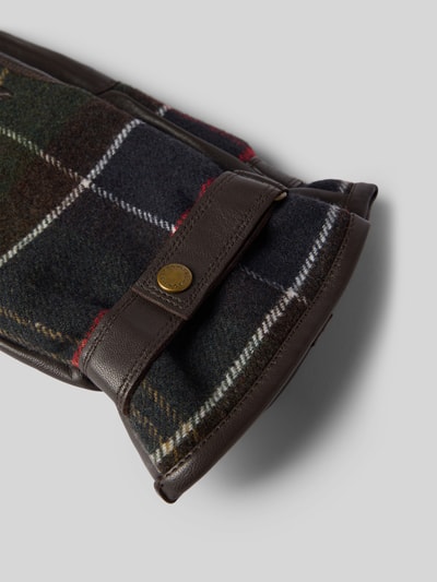 Barbour Rękawiczki ze skórzaną powierzchnią wewnętrzną model ‘NEWBROUGH’ Khaki 2