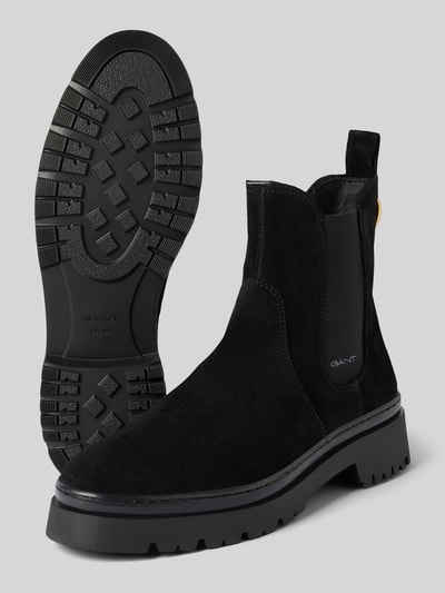 Gant Chelsea boots van leer met applicatie, model 'Aligrey' Zwart - 3